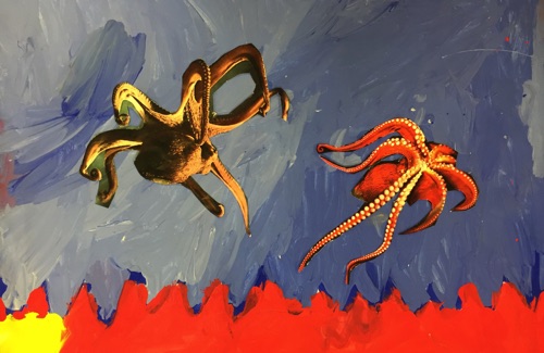 Sea Habitat
Collage and Watercolor
Grade 1